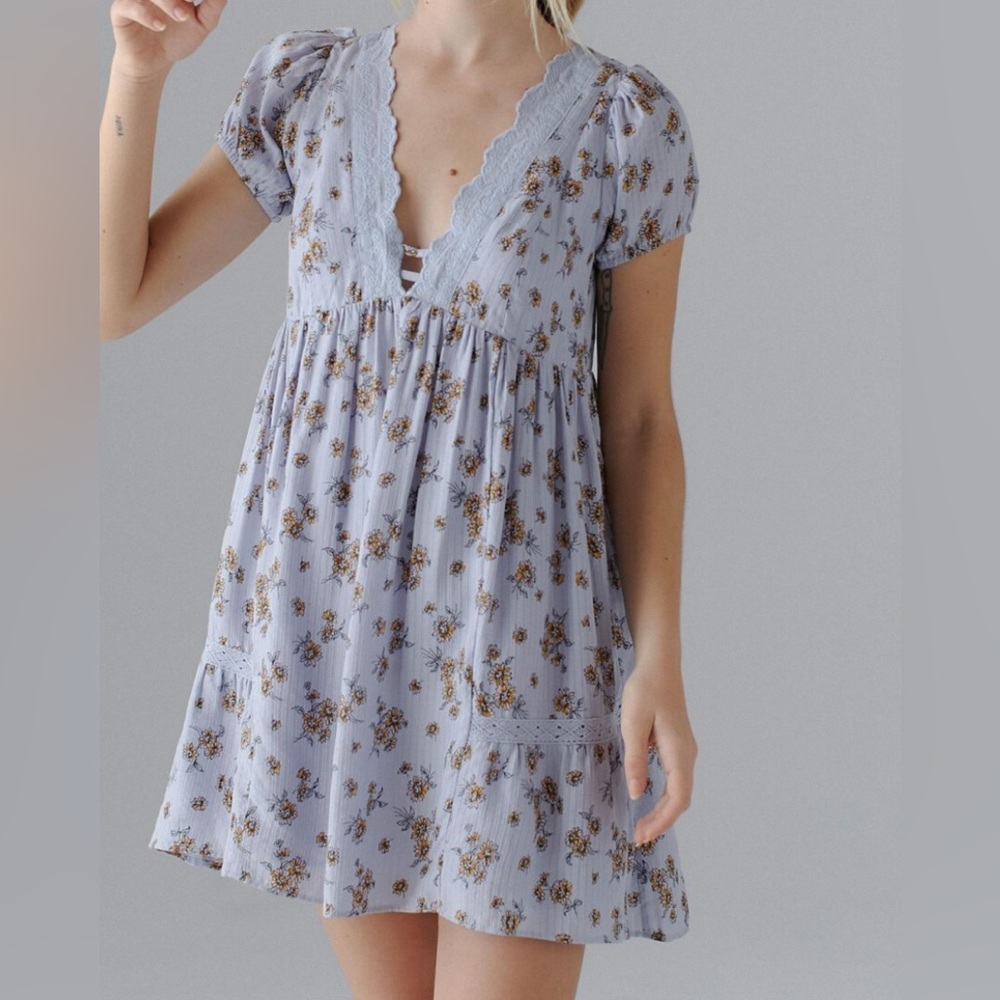 Urban Outfitters Ryann Frock Mini Floral Dress